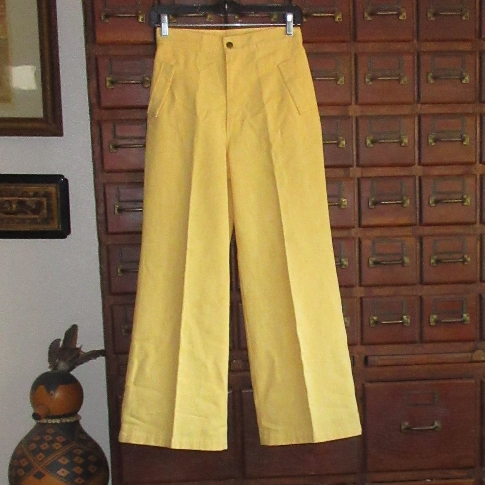 HIS FOR HER Yellow Pants Small